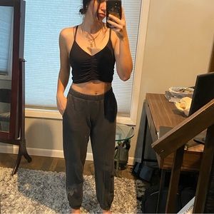 Garage black crop top